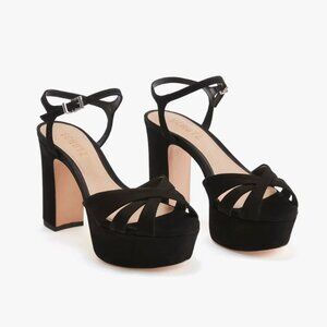 Schutz Keefa Platforms in Black Suede US7